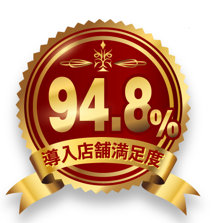 導入店舗満足度94.8%